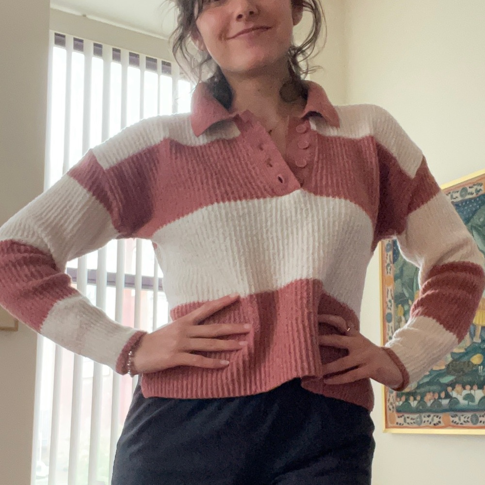 Pink Rose Cozy Sweater